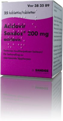 ACICLOVIR SANDOZ tabletti 200 mg 25 kpl