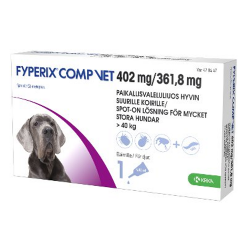 Fyperix Comp vet paikallisvaleluliuos 402 mg / 361.8 mg 1 kpl