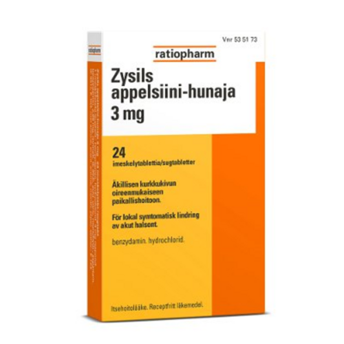 ZYSILS APPELSIINI-HUNAJA imeskelytabletti 3 mg 24 fol