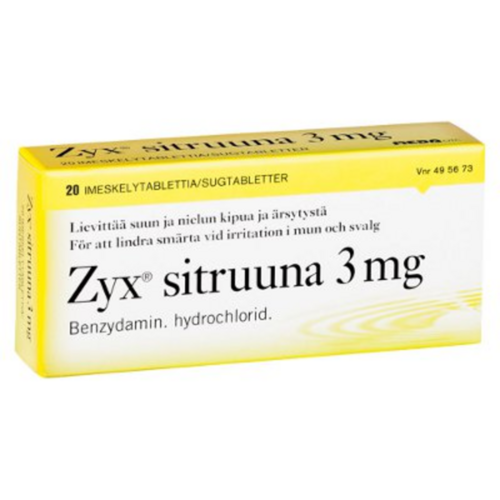 ZYX SITRUUNA imeskelytabletti 3 mg 20 fol