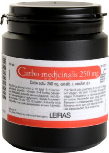 CARBO MEDICINALIS tabletti 250 mg 150 kpl