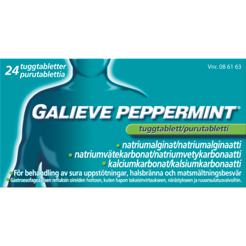 GALIEVE PEPPERMINT purutabletti 250/133,5/80 mg 24 fol