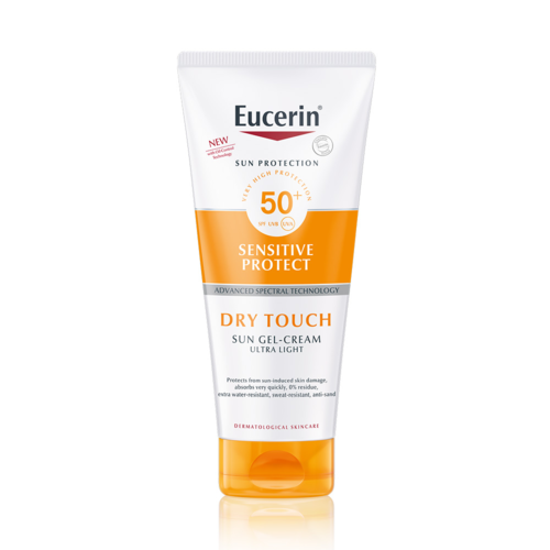 Eucerin Sun Dry Touch Ultra Light SPF50+ aurinkovoide kasvoille ja vartalolle 200 ml