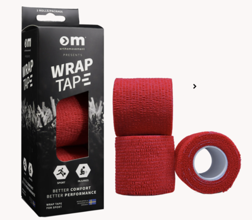 OM Wrap Tape 5cm/4,5m - Red 3 kpl