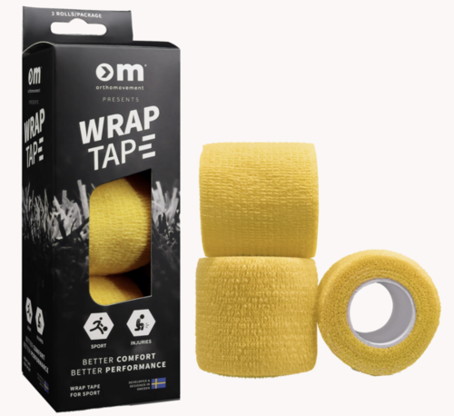 OM Wrap Tape 5cm/4,5m - Yellow 3 kpl