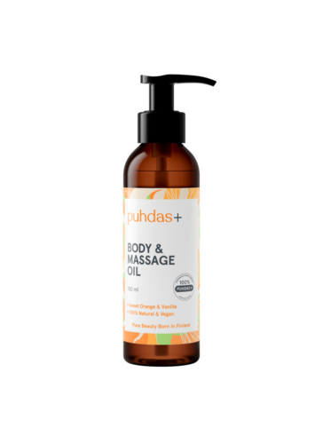 Puhdas+ Massage oil Orange&Vanilla 150 ml