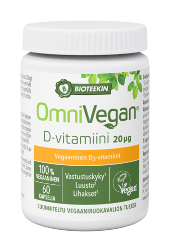 OmniVegan D-vitamiini 20 mikrog. 60 kaps