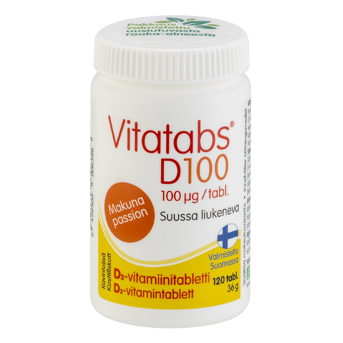 Vitatabs D 100 mikrog Passion 120 tabl / 36 g