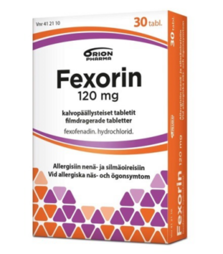 FEXORIN tabletti, kalvopäällysteinen 120 mg 30 fol